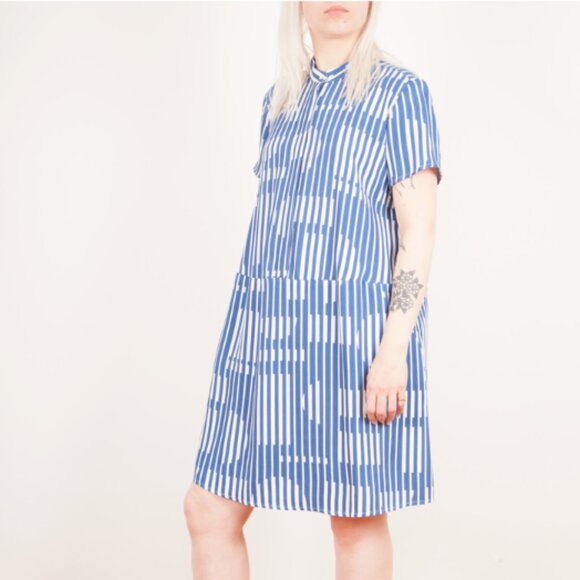 Dusen Dusen Dresses & Skirts - Dusen Dusen Oversized Tee Dress - Blue Blinds - Size Large